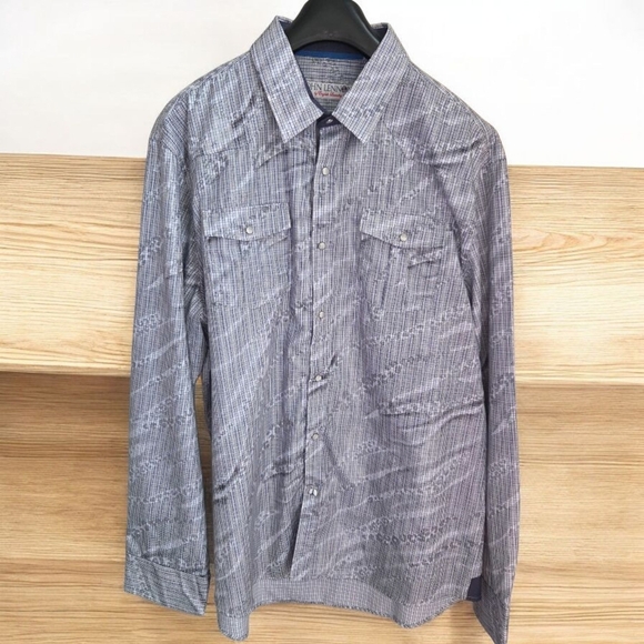 English Laundry John Lennon Blue Casual Button Down Shirt Size XXL - Picture 1 of 8